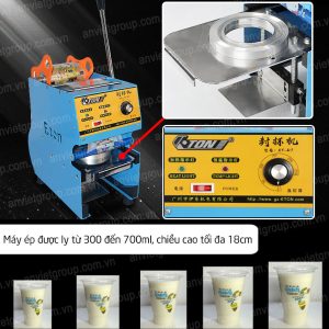 Máy dán ép dập nắp miệng ly cốc Eton D7 14 Máy dán ép dập đậy đóng nắp miệng ly cốc hộp Eton D7 An Việt (ET-D7