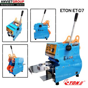 Máy dán ép dập nắp miệng ly cốc Eton D7 2 Máy dán ép dập đậy đóng nắp miệng ly cốc hộp Eton D7 An Việt (ET-D7