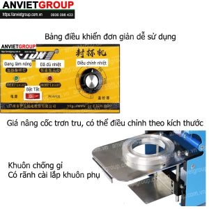 Máy dán ép dập nắp miệng ly cốc Eton D7 5 Máy dán ép dập đậy đóng nắp miệng ly cốc hộp Eton D7 An Việt (ET-D7