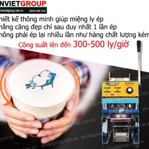 Máy dán ép dập nắp miệng ly cốc Eton D7 6 Máy dán ép dập đậy đóng nắp miệng ly cốc hộp Eton D7 An Việt (ET-D7