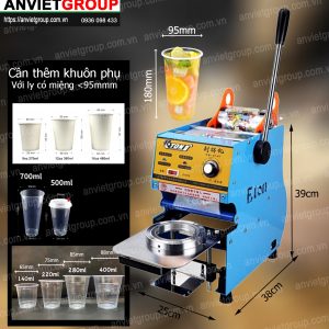 Máy dán ép dập nắp miệng ly cốc Eton D7 4 ET D7 8