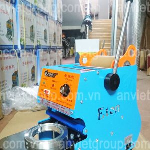 Máy dán ép đậy nắp miệng ly cốc Eton D6