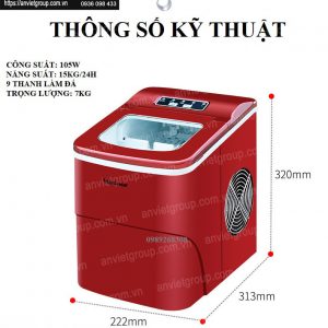 Máy làm đá viên đá bi mini Watoor WZB-16H An Việt