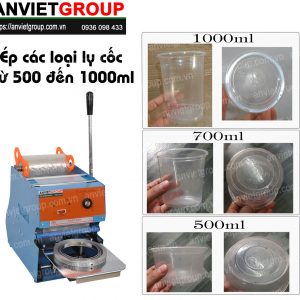 Máy dán ép, dập đậy nắp miệng ly cốc khổng lồ 1000ml ( 1 lít ) Eton W2B An Việt 4 Máy đóng đậy ép dập nắp miệng ly cốc khổng lồ Eton W2B An Việt