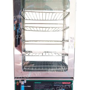 Tủ máy hấp nóng giữ nhiệt trưng bày bảo quản bánh bao mini để bàn An Việt