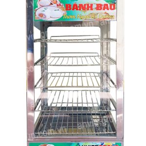 Tủ máy hấp nóng giữ nhiệt trưng bày bảo quản bánh bao mini để bàn An Việt