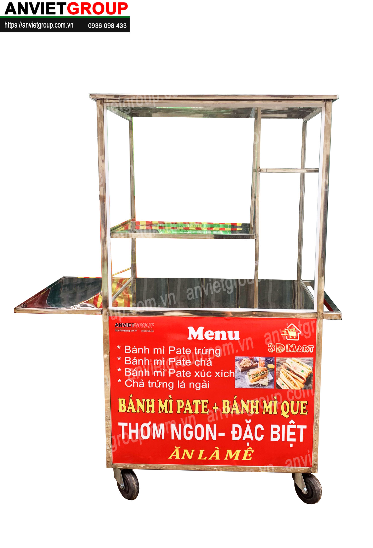 Xe đẩy bán bánh mì đẹp