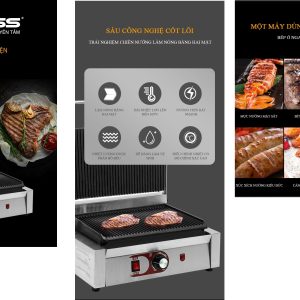 Máy kẹp nướng bánh mì công nghiệp Tiross TS-9661